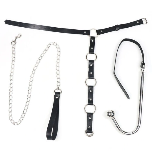 Kinky and Collar Hook Leash 5853 EverydayUse Anal with 0818
